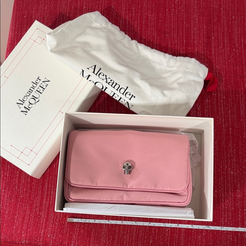 Alexander McQueen Pink Skull Clutch